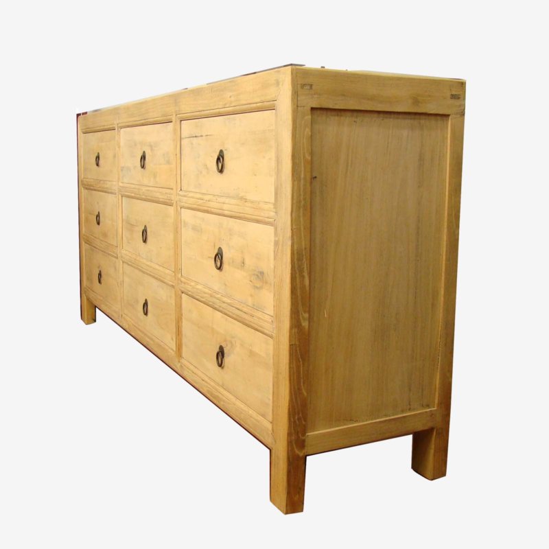 Chinese Nine Drawer Dresser In Wood