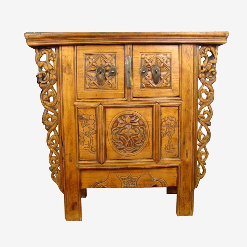 Oriental Chinese Wooden Carved Sideboard