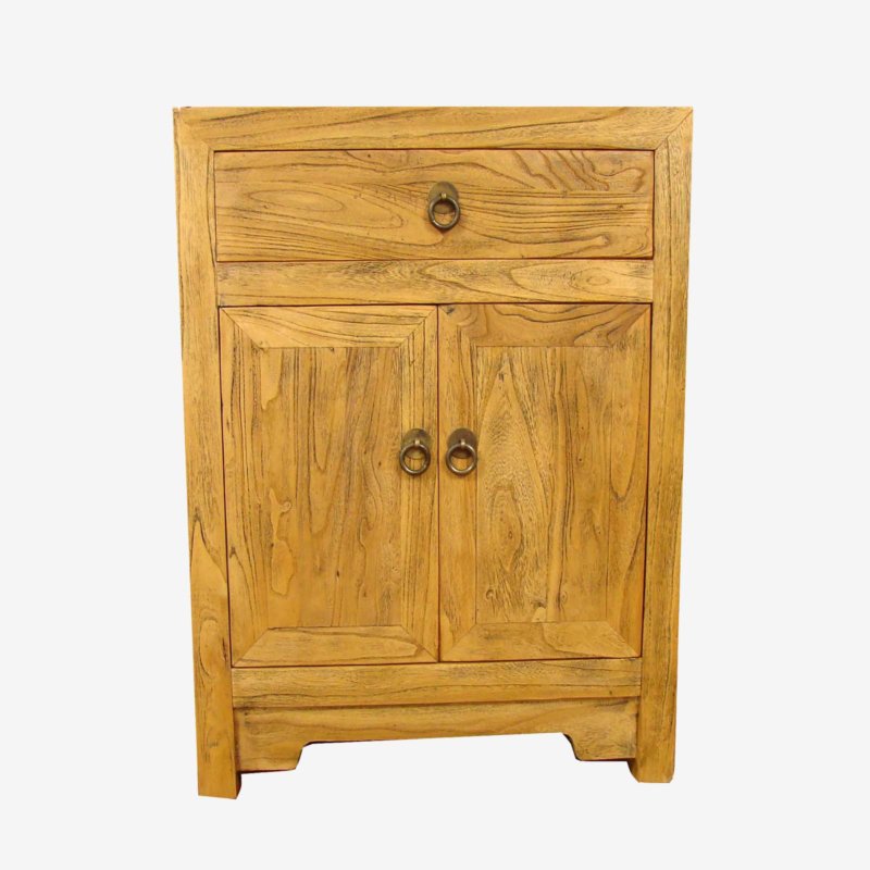Oriental Chinese Wooden Bedside Cabinet