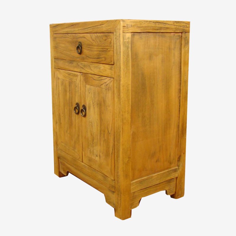 Oriental Chinese Wooden Bedside Cabinet