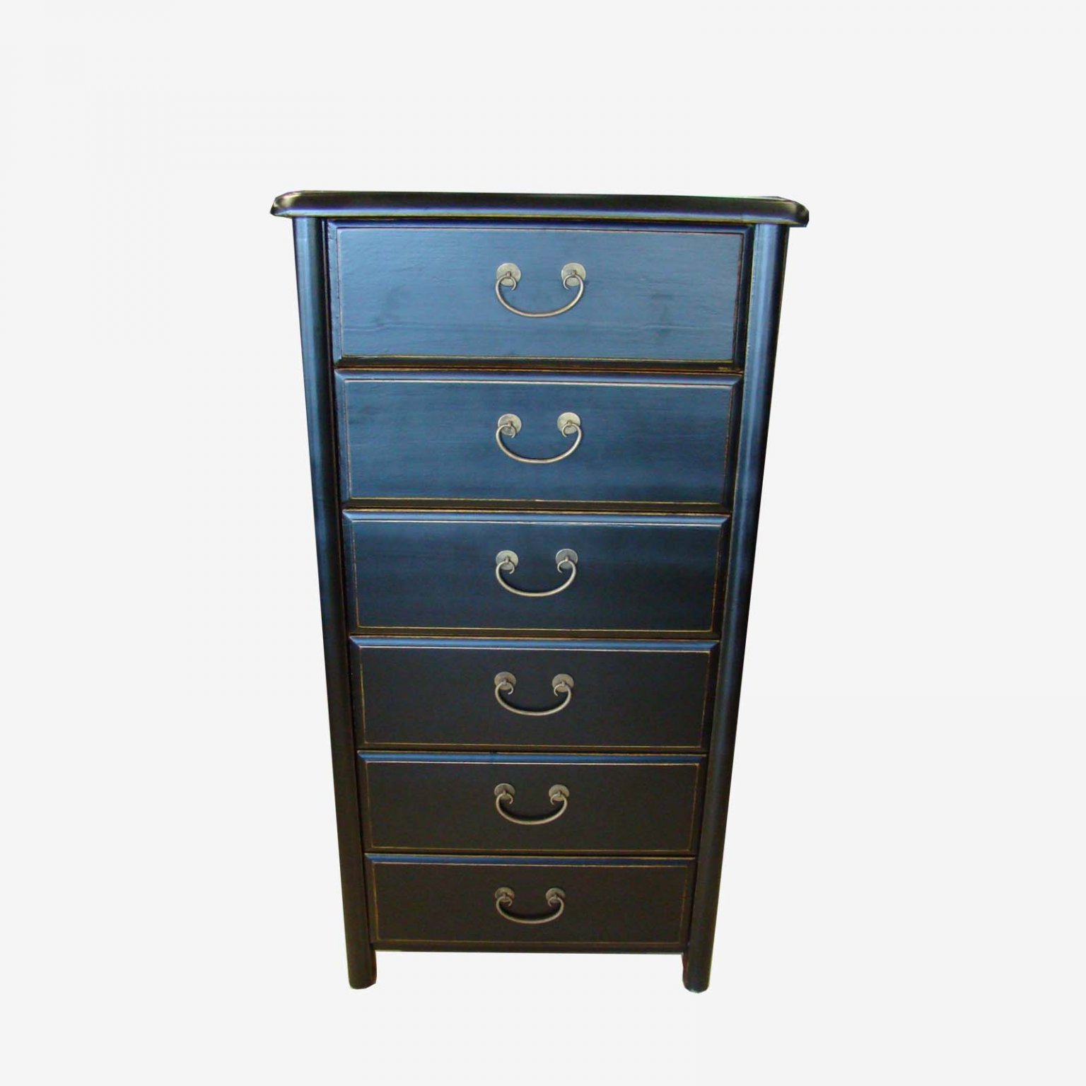 Oriental Chinese Tower Dresser In Black Matt Mecasso Furniture Store