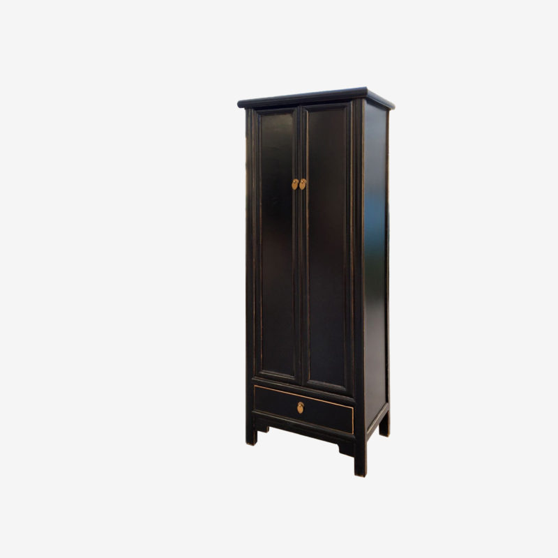 Oriental Tall Black Cabinet