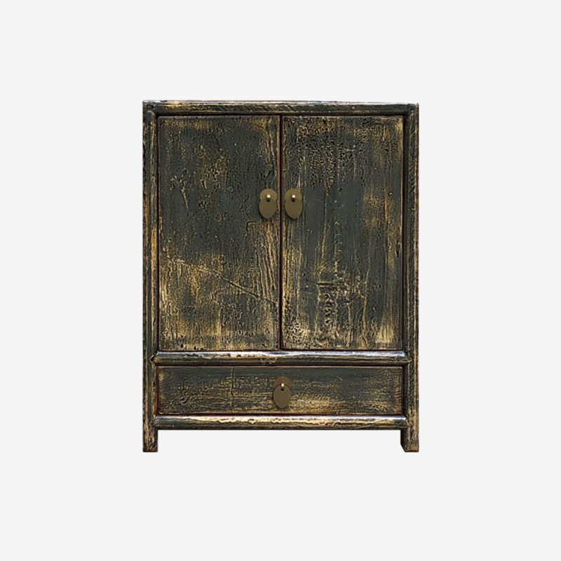 Oriental Bedside with two doors one drawer